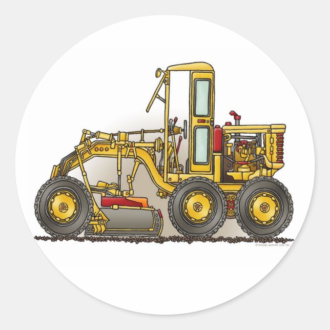 Road Grader Construction Sticker (Front)