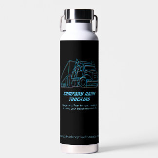 Road Haulage Semi-Truck blue logo Water Bottle