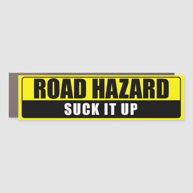 ROAD HAZARD  CAR MAGNET (Front)