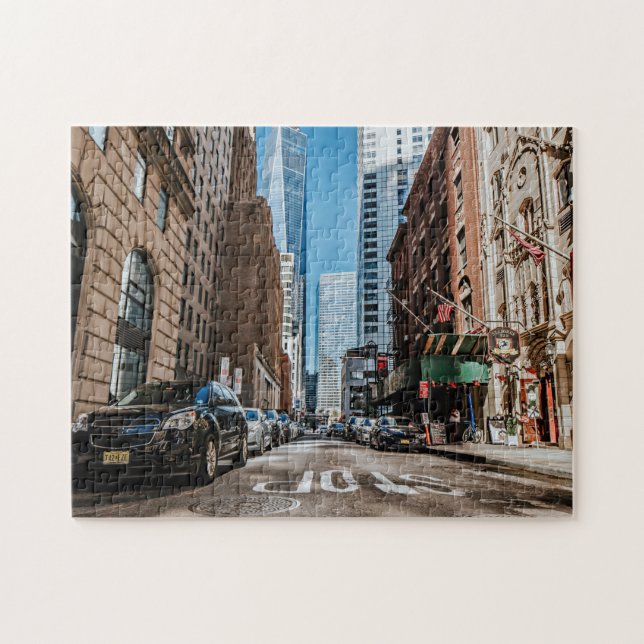 Road in city with cars jigsaw puzzle (Horizontal)