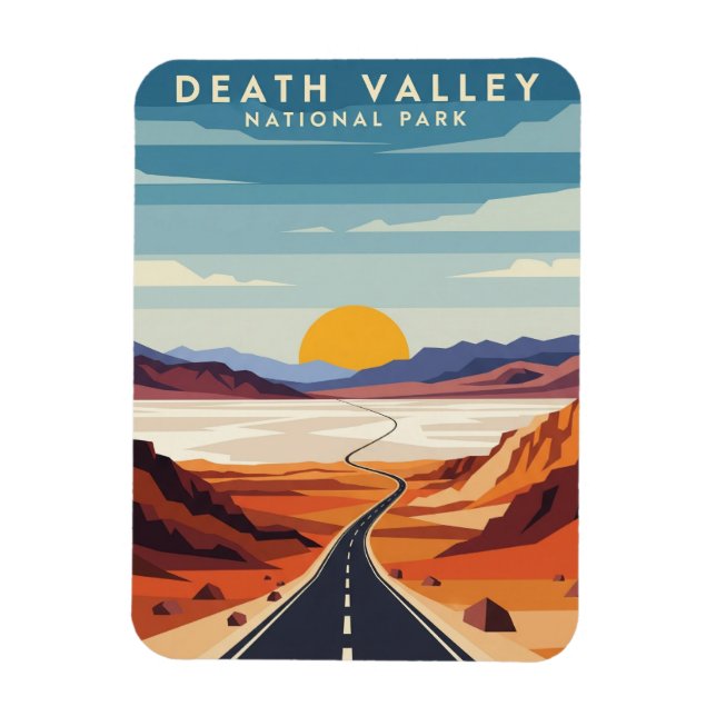 Road in Death Valley National Park Souvenir Magnet (Vertical)