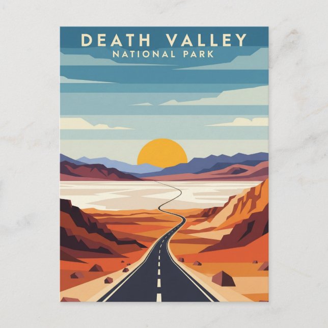 Road in Death Valley National Park Souvenir Postcard (Front)