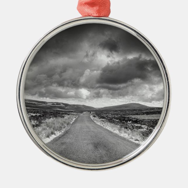 Road in Rainstorm Metal Ornament (Front)