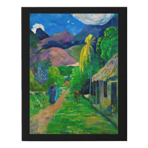 Road in Tahiti Gauguin Faux Canvas Print