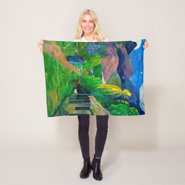 Road in Tahiti, Gauguin Fleece Blanket (In Situ)