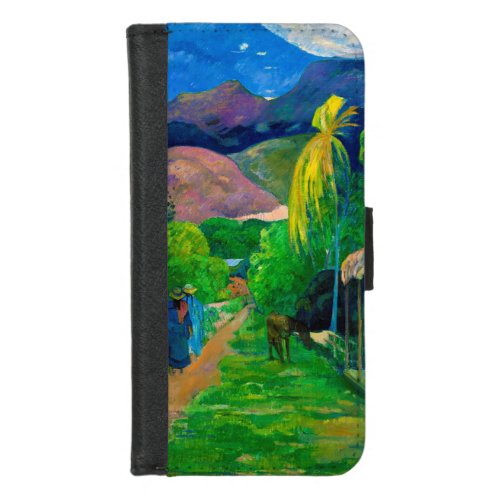 Road in Tahiti Gauguin iPhone 87 Wallet Case