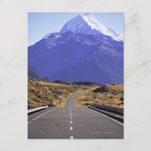 Road into Mount Cook National Park New Zealand Postcard