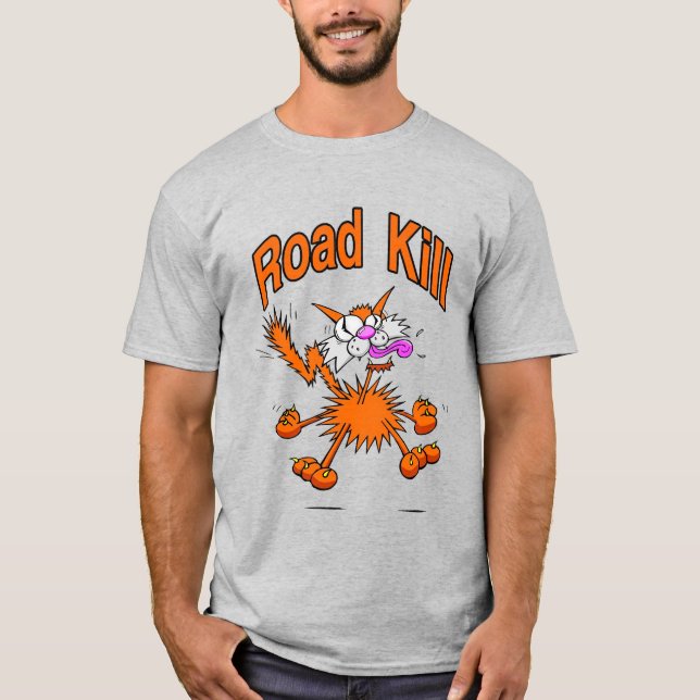 Road Kill Cat T-Shirt (Front)
