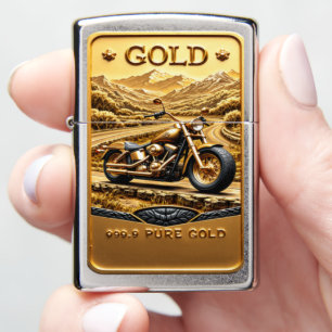 Road King Pure Gold Cruiser Zippo Lighter