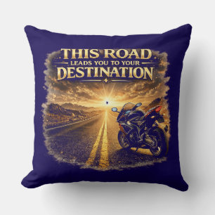 Road Leads to Your Destination Throw Pillow