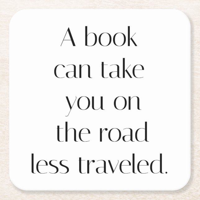 Road Less Traveled Paper Coaster (Front)