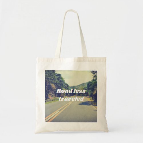 Road Less Traveled Retro Vintage Tote Bag