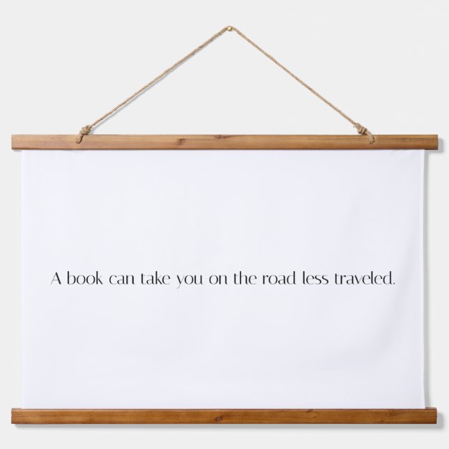 Road Less Traveled Wood Topped Wall Tapestry (Front)