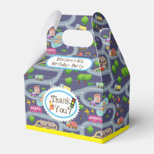 Road Map Blue Favor Box