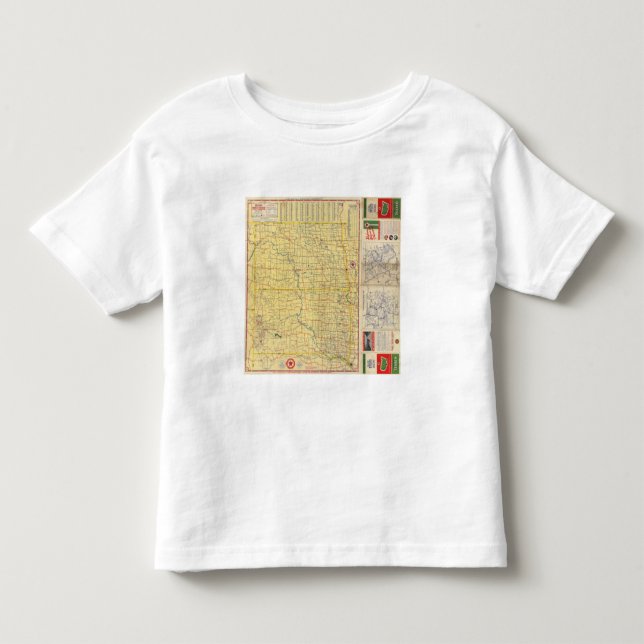 Road map N & S Dakota Toddler T-shirt (Front)