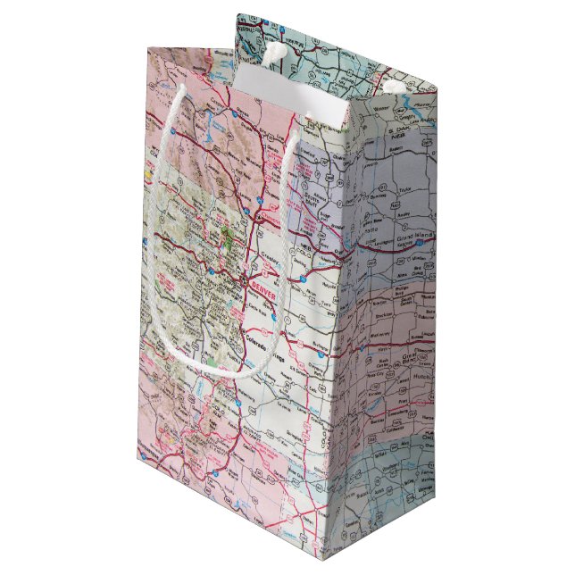 road map small gift bag (Back Angled)