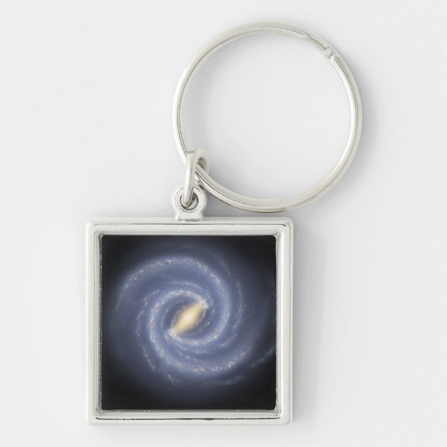 Road map to our Galaxy in the Milky Way Keychain (Front)