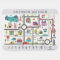 Road Map Town Monthly Milestone Boy Baby Blanket