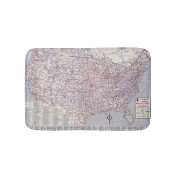 Road Map United States Bathroom Mat by davidrumsey at Zazzle