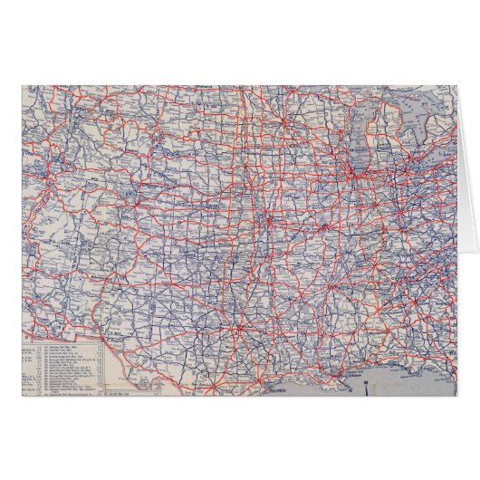 Road map United States Cards (Front Horizontal)