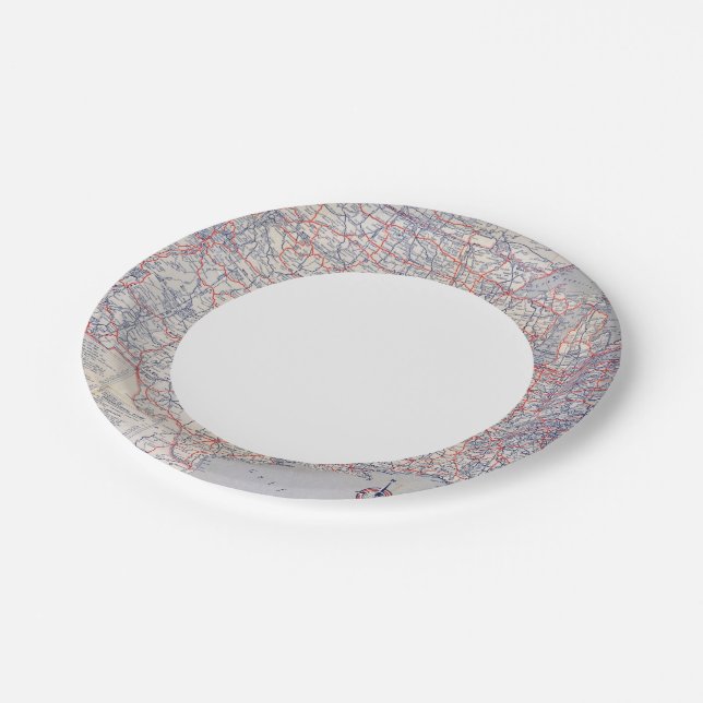 Road map United States Paper Plates (Angled)
