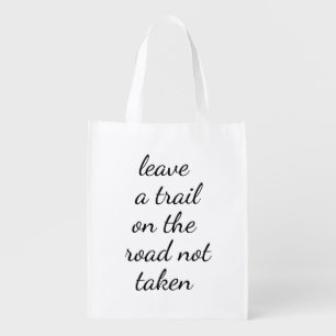 Road Not Taken Reusable Grocery Bag