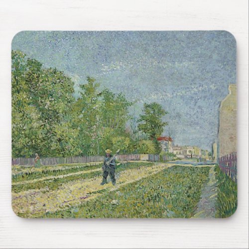 Road Peasant Shouldering Spade Van Gogh Fine Art Mouse Pad