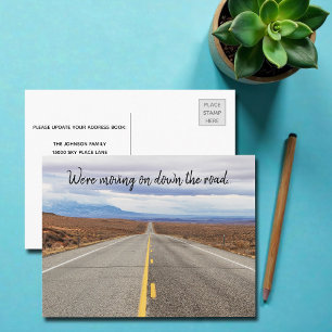 Road Photograph Cool Family Moving Announcement Postcard