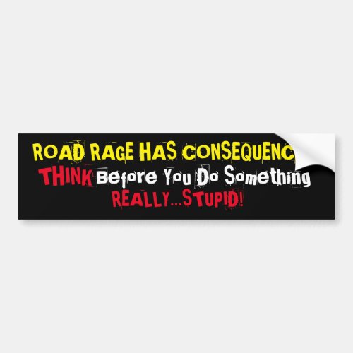 ROAD RAGE Bumper Sticker Control Freaks driving Bumper Sticker