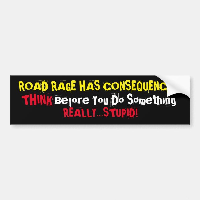 ROAD RAGE Bumper Sticker, Control Freaks driving Bumper Sticker (Front)