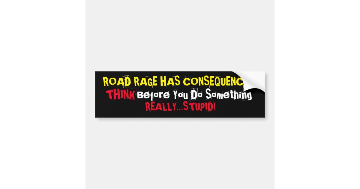 ROAD RAGE Bumper Sticker, Control Freaks driving Sticker | Zazzle