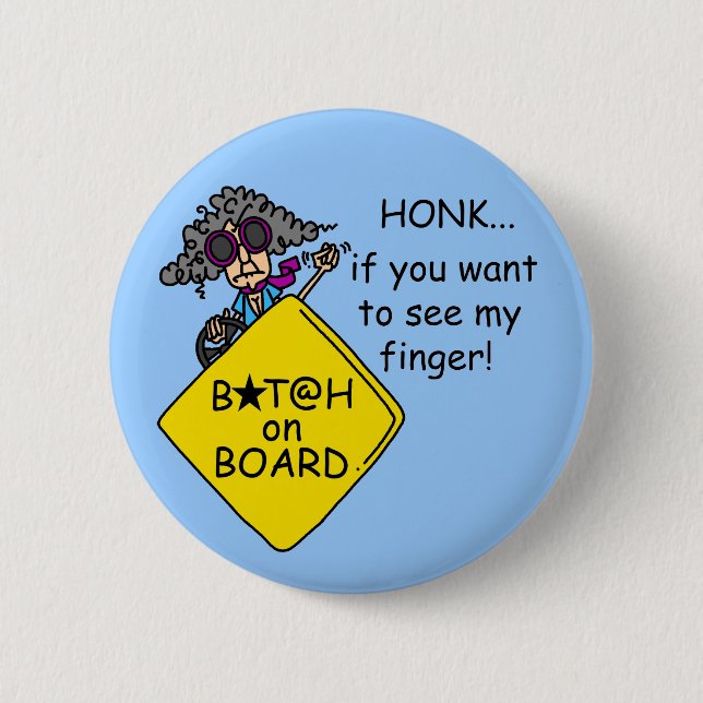 Road Rage Humor Button (Front)