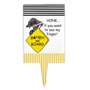 Road Rage Humor Cake Topper