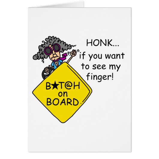 Road Rage Humor Cards (Front)