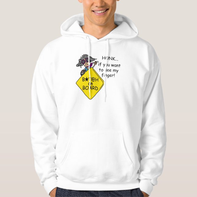 Road Rage Humor Hoodie (Front)