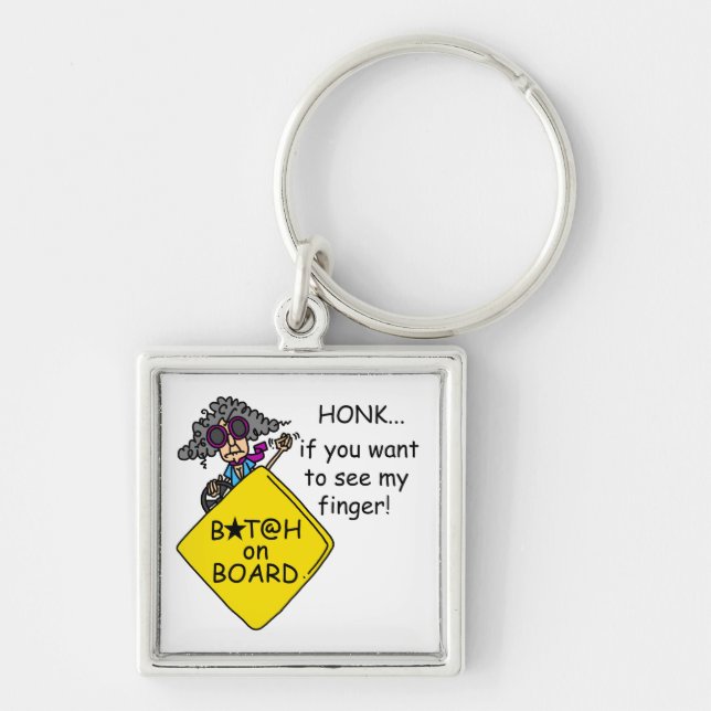 Road Rage Humor Keychain (Front)