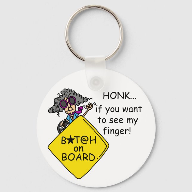 Road Rage Humor Keychain (Front)