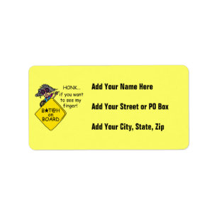 Road Rage Humor Label