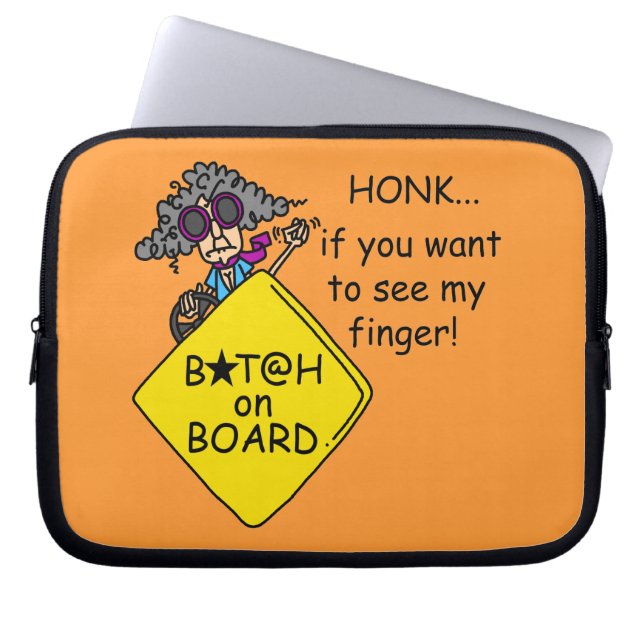 Road Rage Humor Laptop Sleeve (Front)