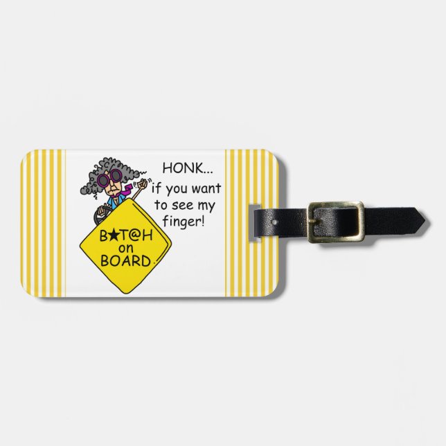 Road Rage Humor Luggage Tag (Front Horizontal)