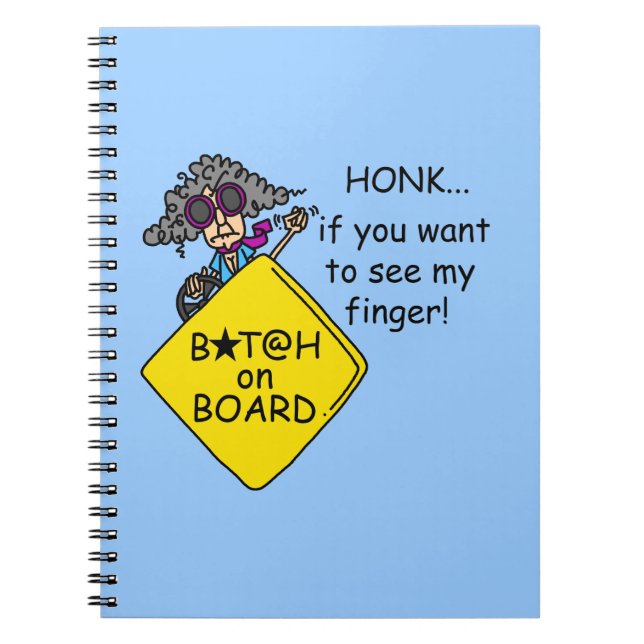 Road Rage Humor Notebook (Front)