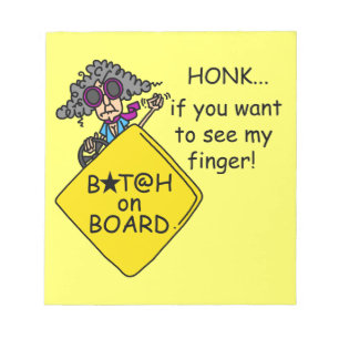 Road Rage Humor Notepad