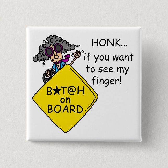 Road Rage Humor Pinback Button (Front)