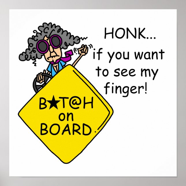 Road Rage Humor Poster (Front)