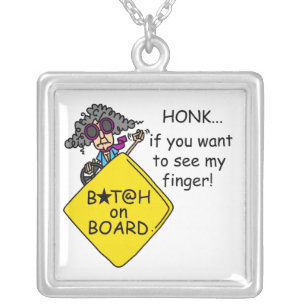 Road Rage Humor Silver Plated Necklace