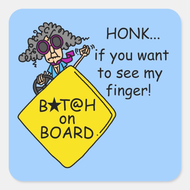 Road Rage Humor Square Sticker (Front)
