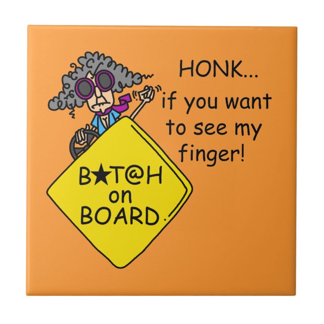 Road Rage Humor Tile (Front)