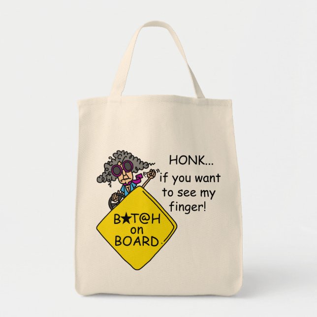 Road Rage Humor Tote Bag (Front)