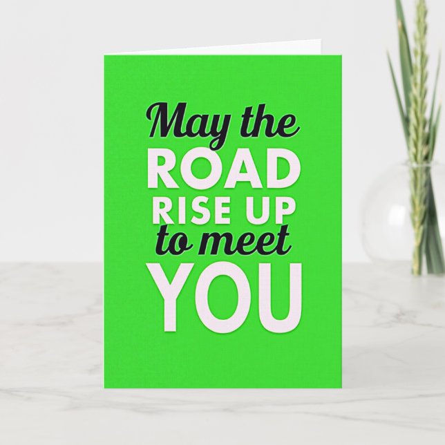 Road Rise Up To You Irish Card (Front)