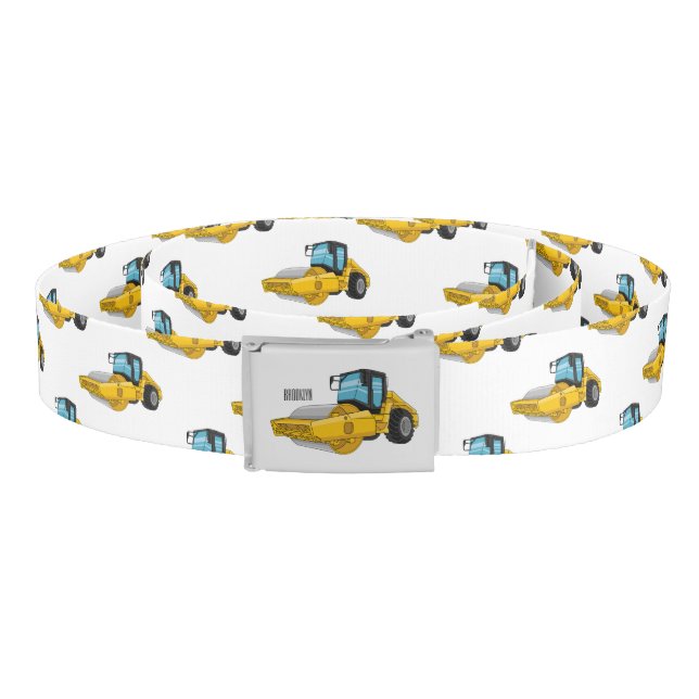 Road roller cartoon illustration belt (Coil)
